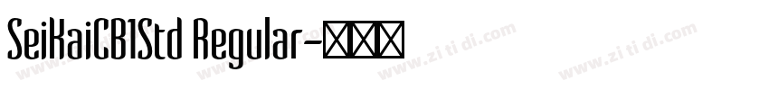SeiKaiCB1Std Regular字体转换
